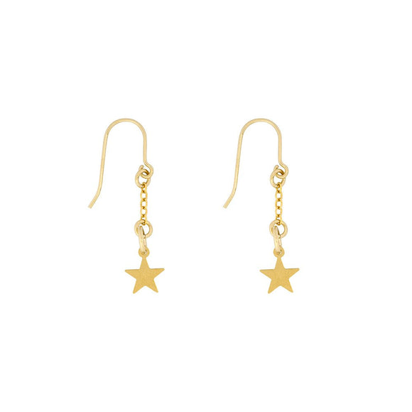 Drop Gold Star Earrings - Lulu + Belle Jewellery