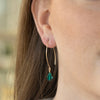 Emerald Crystal Green and Gold Drop Earrings - Lulu + Belle Jewellery