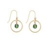 Fern Green Halo Gold Earrings - Lulu + Belle Jewellery