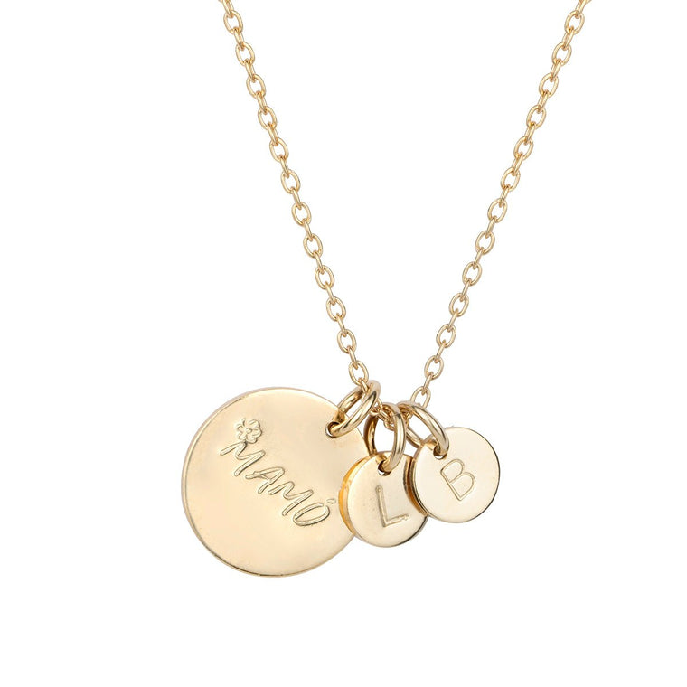 Mamó Necklace for Grandmother with Initials Gold - Lulu + Belle ® Jewellery