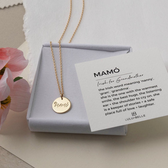 Mamó Necklace for Grandmother with Initials Gold or Silver - Lulu + Belle ® Jewellery