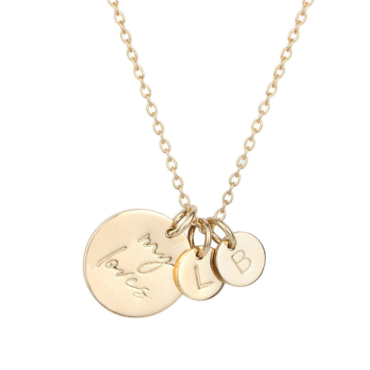 My Loves Family Necklace with initials gold - Lulu + Belle ® Jewellery