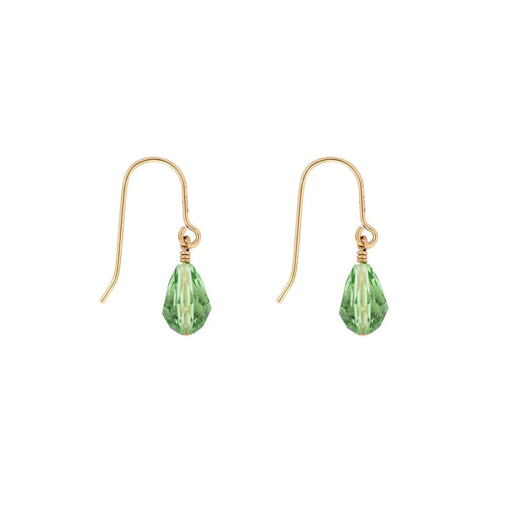 Peridot Teardrop Earrings Gold - Lulu + Belle Jewellery