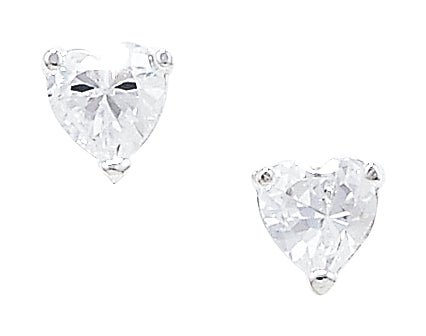 🎁 Silver Heart - Shaped Diamante Studs (100% off) - Lulu + Belle Jewellery