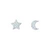 Silver Moon and Star Stud Earrings - Lulu + Belle Jewellery