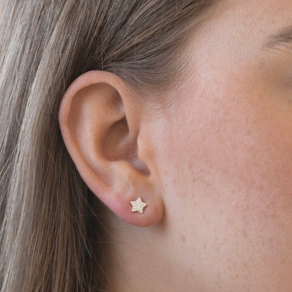 Silver Moon and Star Stud Earrings - Lulu + Belle Jewellery