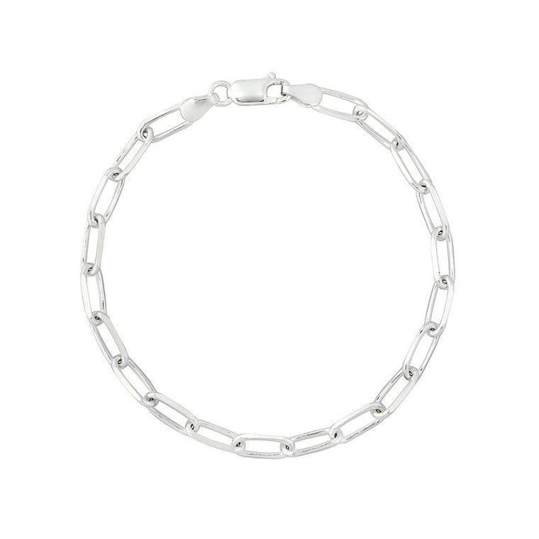 Sterling Silver Paperclip Chain Bracelet - Lulu + Belle Jewellery