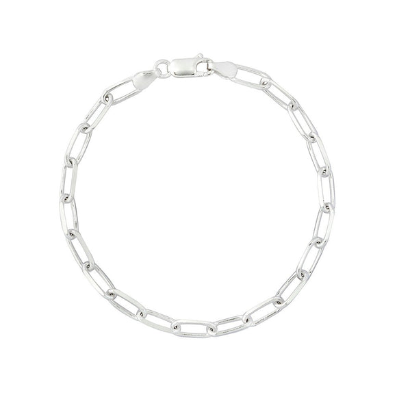 Sterling Silver Paperclip Chain Bracelet - Lulu + Belle Jewellery