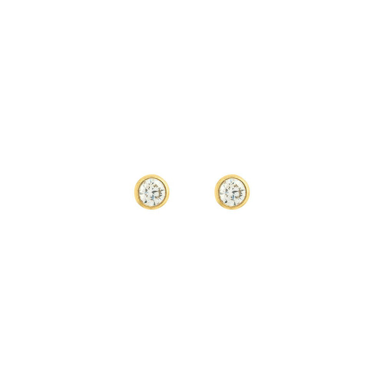 Tiny Gold Diamante Stud Earring - Lulu + Belle Jewellery