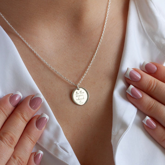 To the Moon and Back Necklace Gold or Silver - Lulu + Belle ® Jewellery