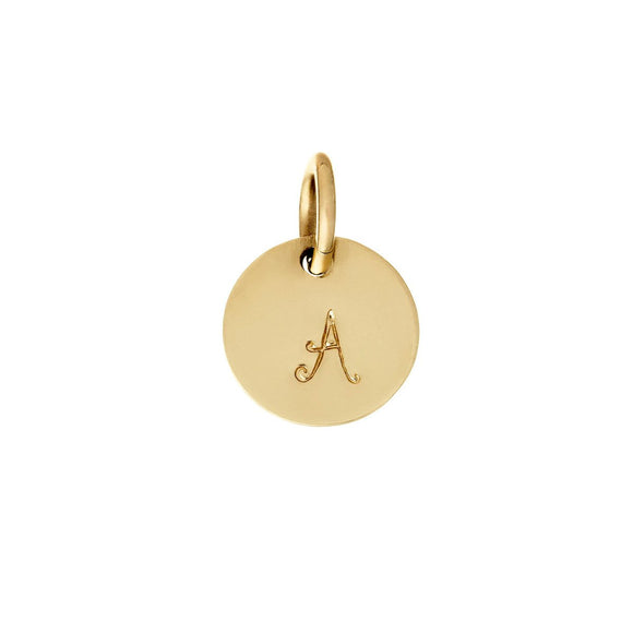 Add one solid gold letter disc 9 mm - Lulu + Belle Jewellery