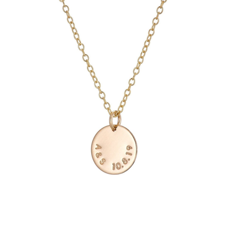 Add One Stamped Edge Disc Gold - Lulu + Belle Jewellery