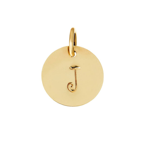 Add two 12 mm 9kt letter disc - Lulu + Belle Jewellery