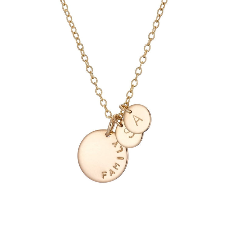 Add two dainty 8 mm discs gold - Lulu + Belle Jewellery