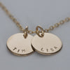 Add Two Stamped Edge Discs Gold - Lulu + Belle Jewellery